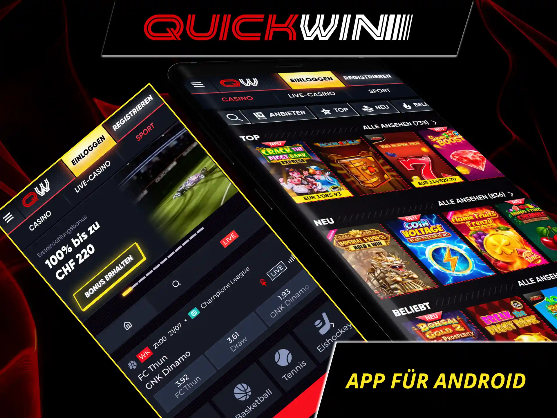 Lade dir die Quickwin mobile app für Android herunter und starte sofort.