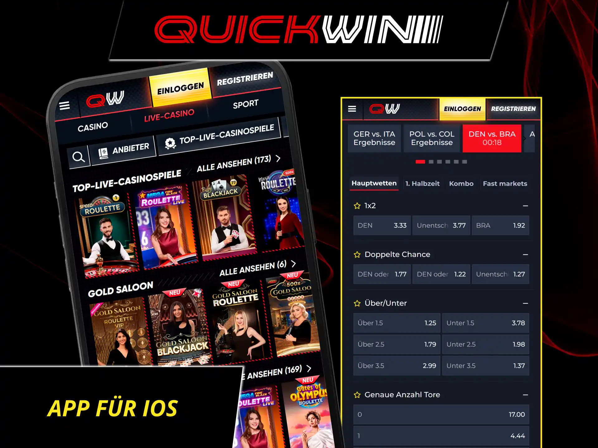 Installiere die Quickwin mobile app für iOS und genieße das angebot auf deinem iPhone.