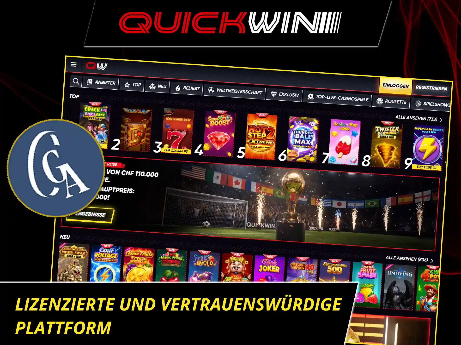 Prüfe die lizenzierung und sicherheit von Quickwin für ein geschütztes spielerlebnis.