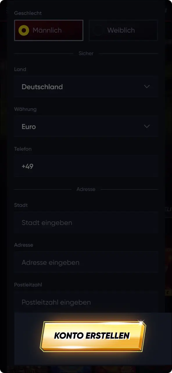 Schließe deine registrierung bei Quickwin ab und starte sofort mit dem spielen.